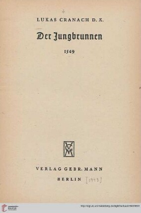 Band 4: Der Kunstbrief: Lukas Cranach d. Ä., Der Jungbrunnen, 1549