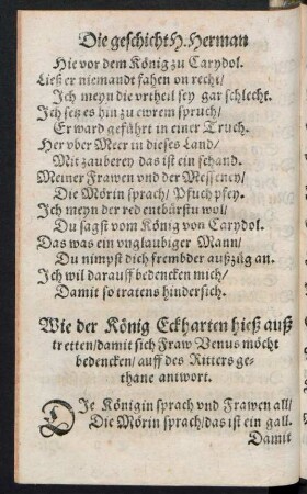 Wie der König Eckharten hieß auß tretten ...