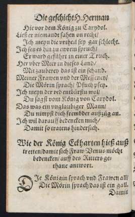 Wie der König Eckharten hieß auß tretten ...