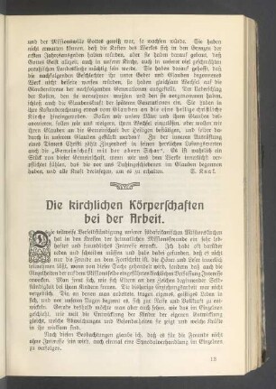Die kirchlichen Körperschaften bei der Arbeit