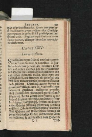 Caput XXIV. Luxus vestium.