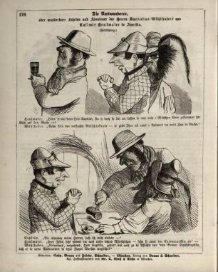 "Die Auswanderer, oder wunderbare Fahrten und Abenteuer der Herren Barnabas Wühlhuber und Casimir Heulmaier in Amerika"