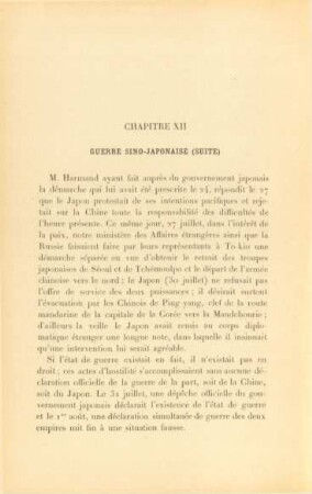 Chapitre XII. Guerre sino-japonaise (suite)