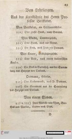 Von Lehrlingen/Von einem Eleven