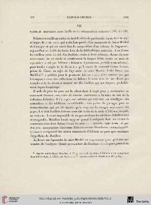 VII. Partie du manuscrit latin 5288 de la Bibliothèque Nationale (fol. 51 - 58)