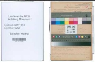 Entnazifizierung Martha Spiecker , geb. 10.07.1908 ()