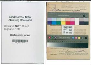 Entnazifizierung Anna Bartkowiak , geb. 02.09.1902 (Friseurmeisterin)