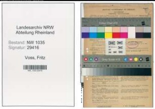 Entnazifizierung Fritz Voss , geb. 11.11.1880 (Versandleiter)