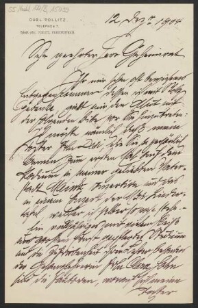 Brief an Ludwig Strecker  und Mainzer Liedertafel und Damengesangverein : 12.12.1904