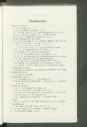 Bezeichnungen.