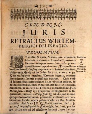Ius retractus Wirtembergici, Würtembergisch Losungs-Gerechtigkeit : Ex suis principiis & Imperii Iuris communis, tum Consuetudinarii, tum scripti, Analogia Delineatum