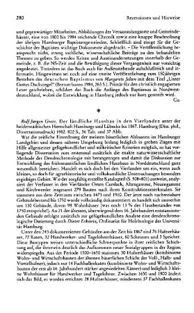 Grote, Rolf-Jürgen :: Der ländliche Hausbau in den Vierlanden unter der beiderstädtischen Herrschaft Hamburgs und Lübecks bis 1867 : Hamburg, 1982