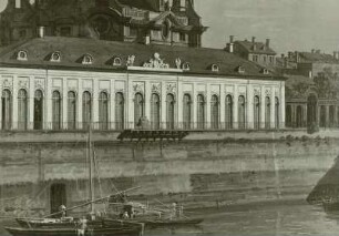 Dresden vom rechten Elbufer oberhalb der Augustusbrücke