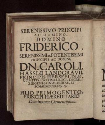 Serenissime princeps