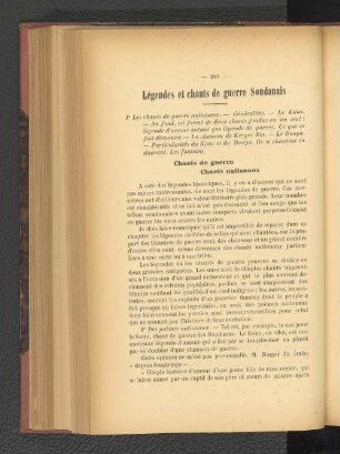 Légendes et chants de guerre Soudanais.