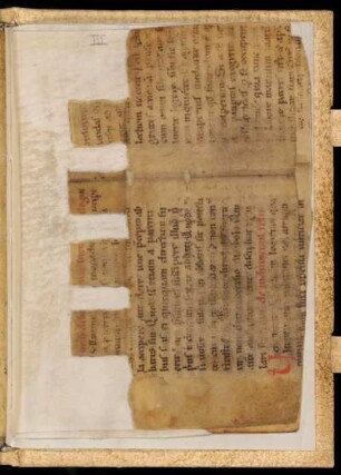 Fragment 2 (Einbandmakulatur): [Benedictus : Regula]