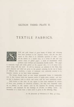 Plate II. Textile fabrics