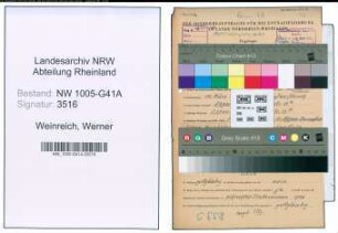 Entnazifizierung Werner Weinreich , geb. 10.03.1908 (Polizeibeamter)