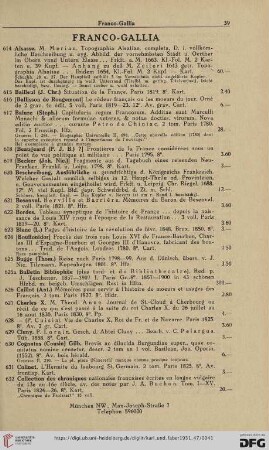 Franco-Gallia (Nr.614-868)