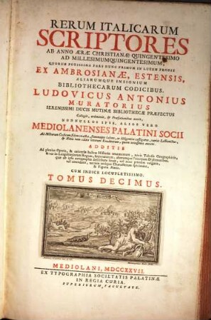 Rerum italicarum Scriptores. 10