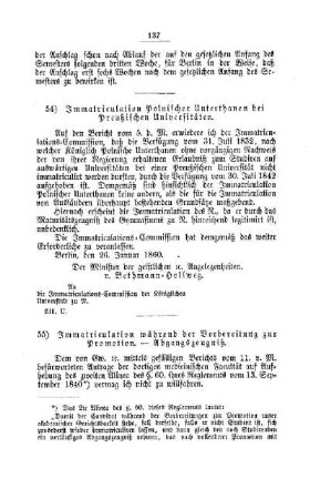 Immatriculation Polnischer Unterthanen bei preußischen Universitäten : [I. Akademien und Universitäten]