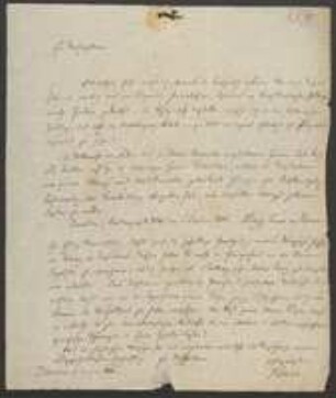 Brief von Rudolph Benno von Römer an August Emanuel Fürnrohr