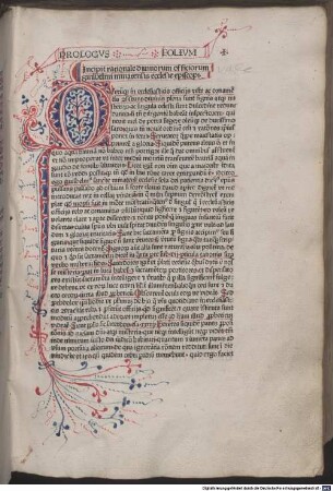 Incipit rationale diuinorum officiorum guilhelmi minatensis ecclesie episcopi
