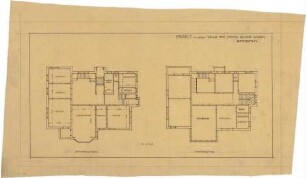 Billing, Hermann; Gernsbach, Scheffelstr. 1; Villa Weber - Grundrisse EG und OG