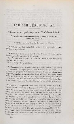 Algemeene vergadering van 12 Februari 1884