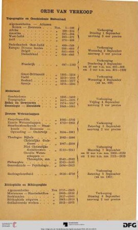 Orde van Verkoop