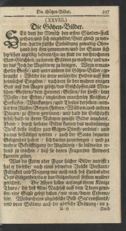 (XXVIII.) Die Götzen-Bilder.