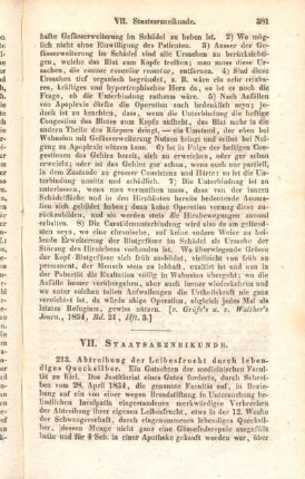 VII. Staatsarzneikunde.