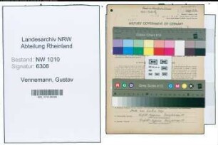 Entnazifizierung Gustav Vennemann , geb. 07.11.1903 (Gastwirt)