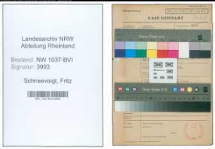 Entnazifizierung Fritz Schneevoigt , geb. 03.04.1909 (Staedt.Angestellter)