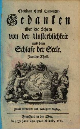 Gedanken über die Lehren von der Unsterblichkeit und dem Schlafe der Seele, 2