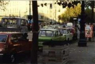 Kurfürstendamm, parkende Trabants