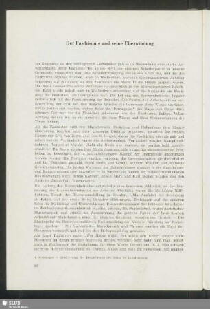 Der Faschismus und seine Überwindung