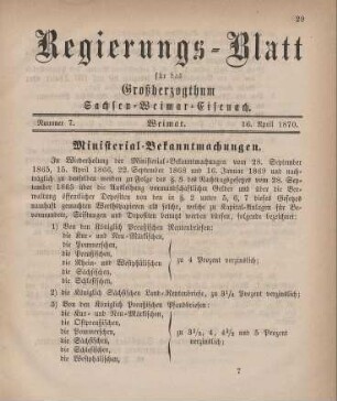 Nr. 7 : 16. April 1870