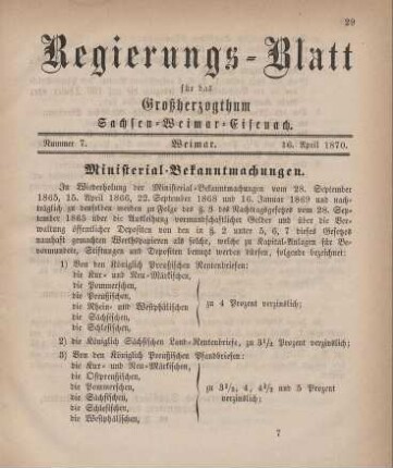 Nr. 7 : 16. April 1870