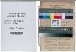 Entnazifizierung Friedrich Keim , geb. 23.09.1884 (Kaufmann)