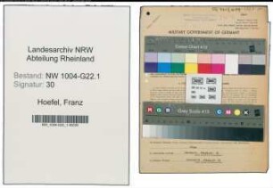 Entnazifizierung Franz Hoefel , geb. 09.09.1903 (Monteur)