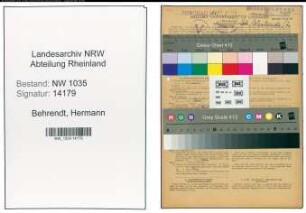 Entnazifizierung Hermann Behrendt , geb. 10.03.1886 (Koksmeister)