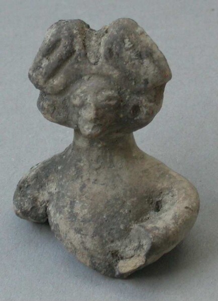 Fragment of a clay rattle (clay head)