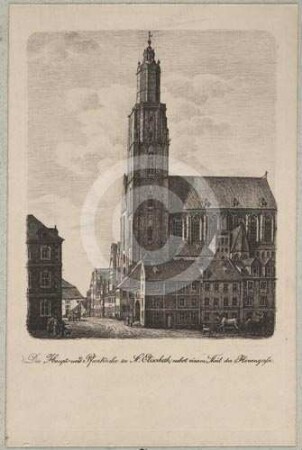 Ansicht der Elisabethkirche Breslau