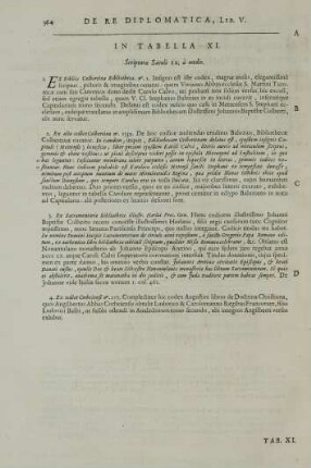In Tabella XI. Scripturae Saeculi IX. à medio.