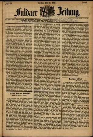Ausgabe vom Freitag, den 26. März 1886.