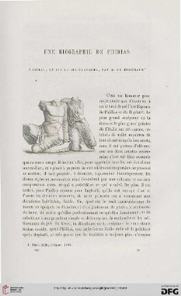 12: Une biographie de Phidias : Phidias, sa vie et ses ouvrages, par M. de Ronchaud