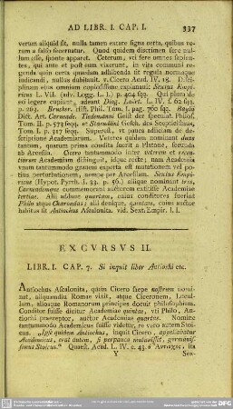 Excursus II