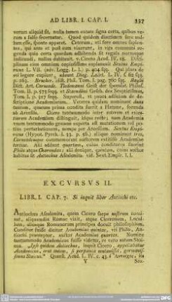 Excursus II