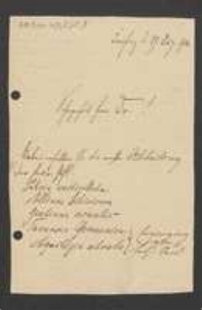 Brief von Hermann Stadler an Unbekannt